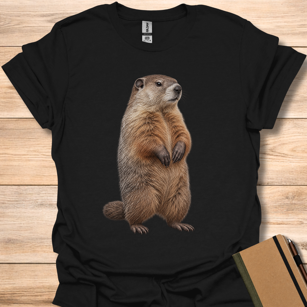 Groundhog Portrait - Black