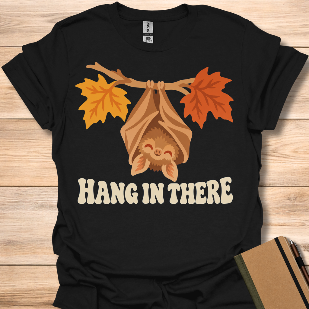 Hang In There Bat - Black