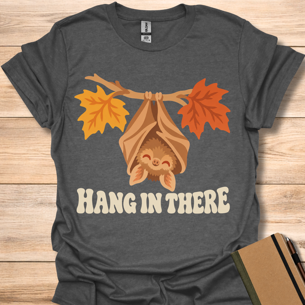 Hang In There Bat - Dark Heather