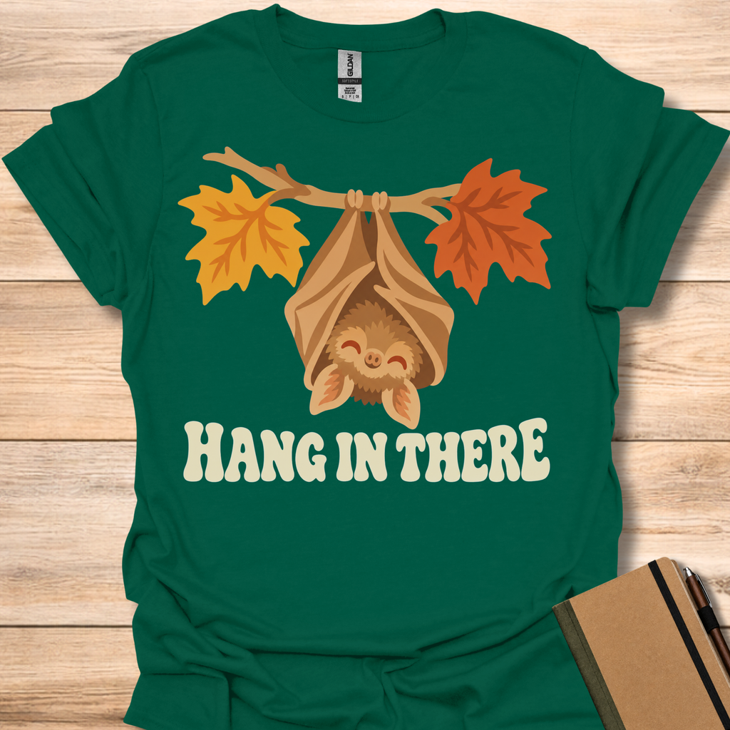 Hang In There Bat - Forest Green