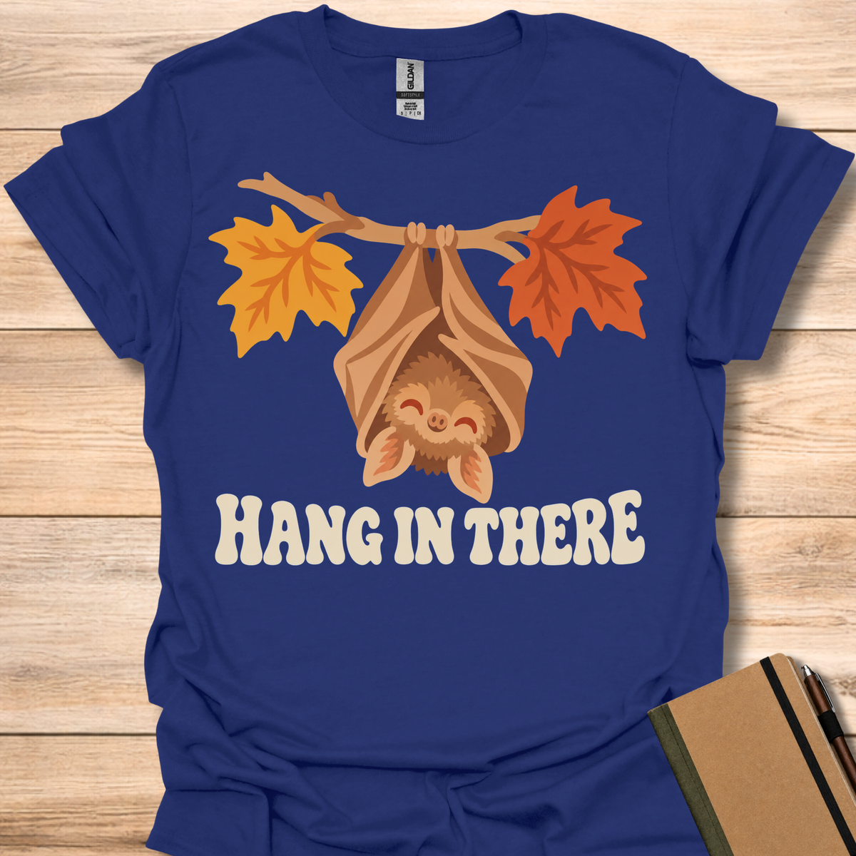 Hang In There Bat - Navy