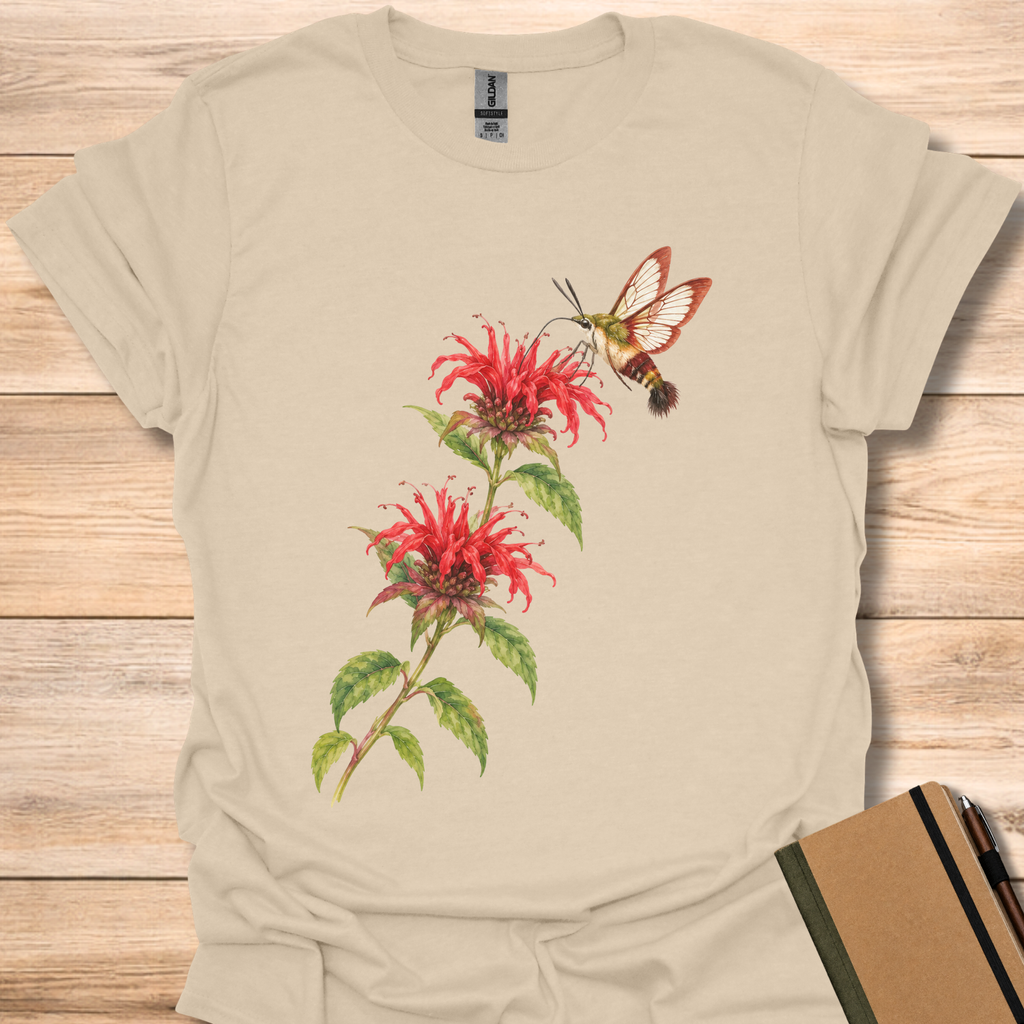 Hummingbird Clearwing On Bee Balm - Sand