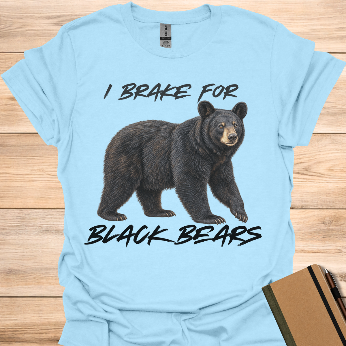 I Brake For Black Bears - Light Blue