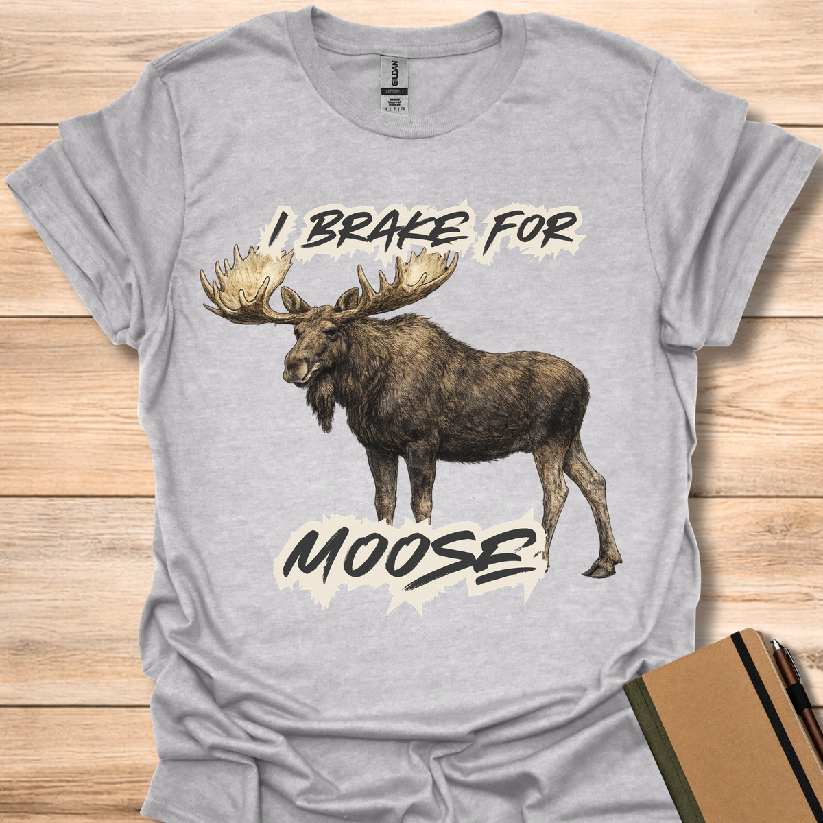 I Brake For Moose - Sport Grey