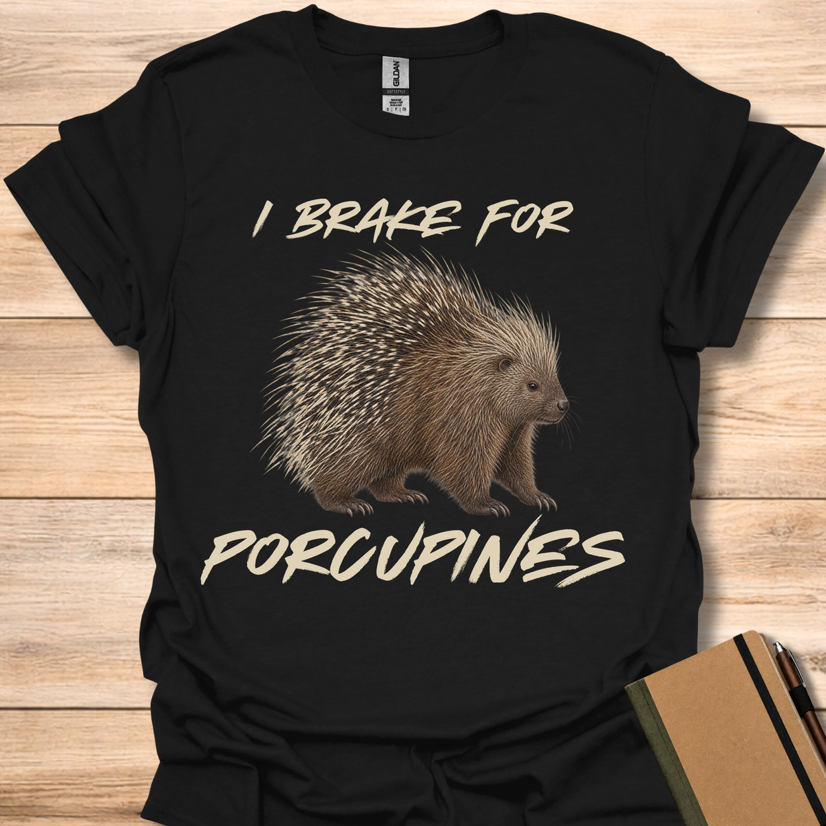 I Brake For Porcupines - Black