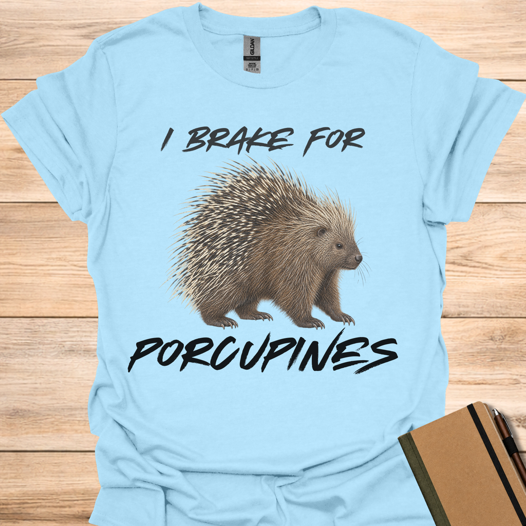 I Brake For Porcupines - Light Blue