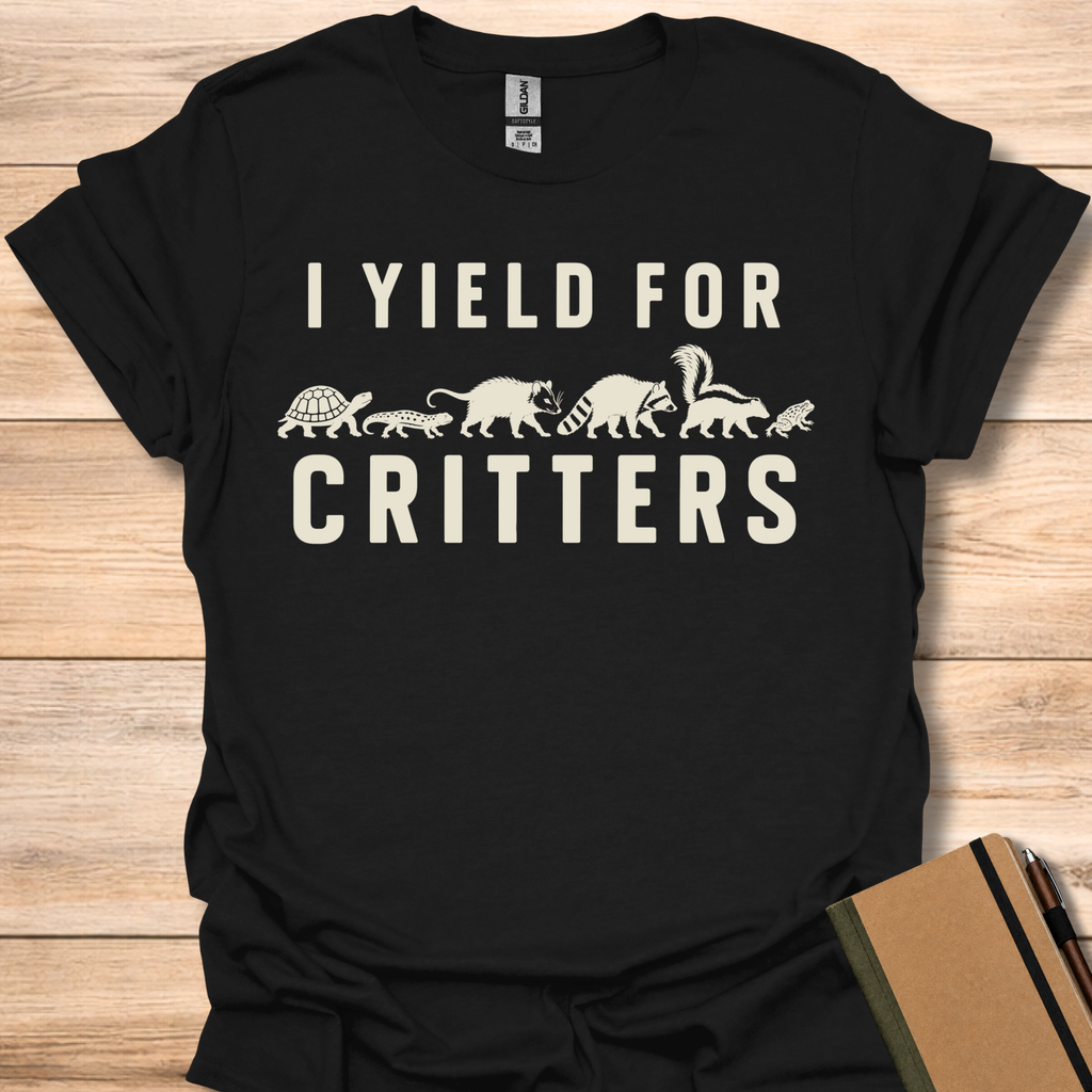 I Yield For Critters - Black