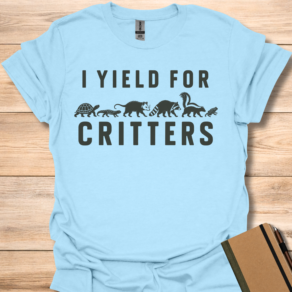 I Yield For Critters - Light Blue
