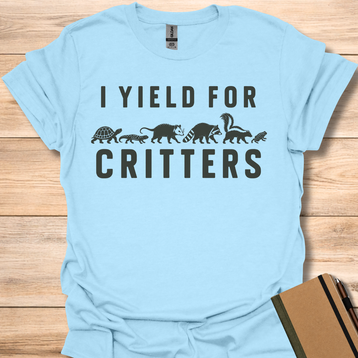 I Yield For Critters - Light Blue