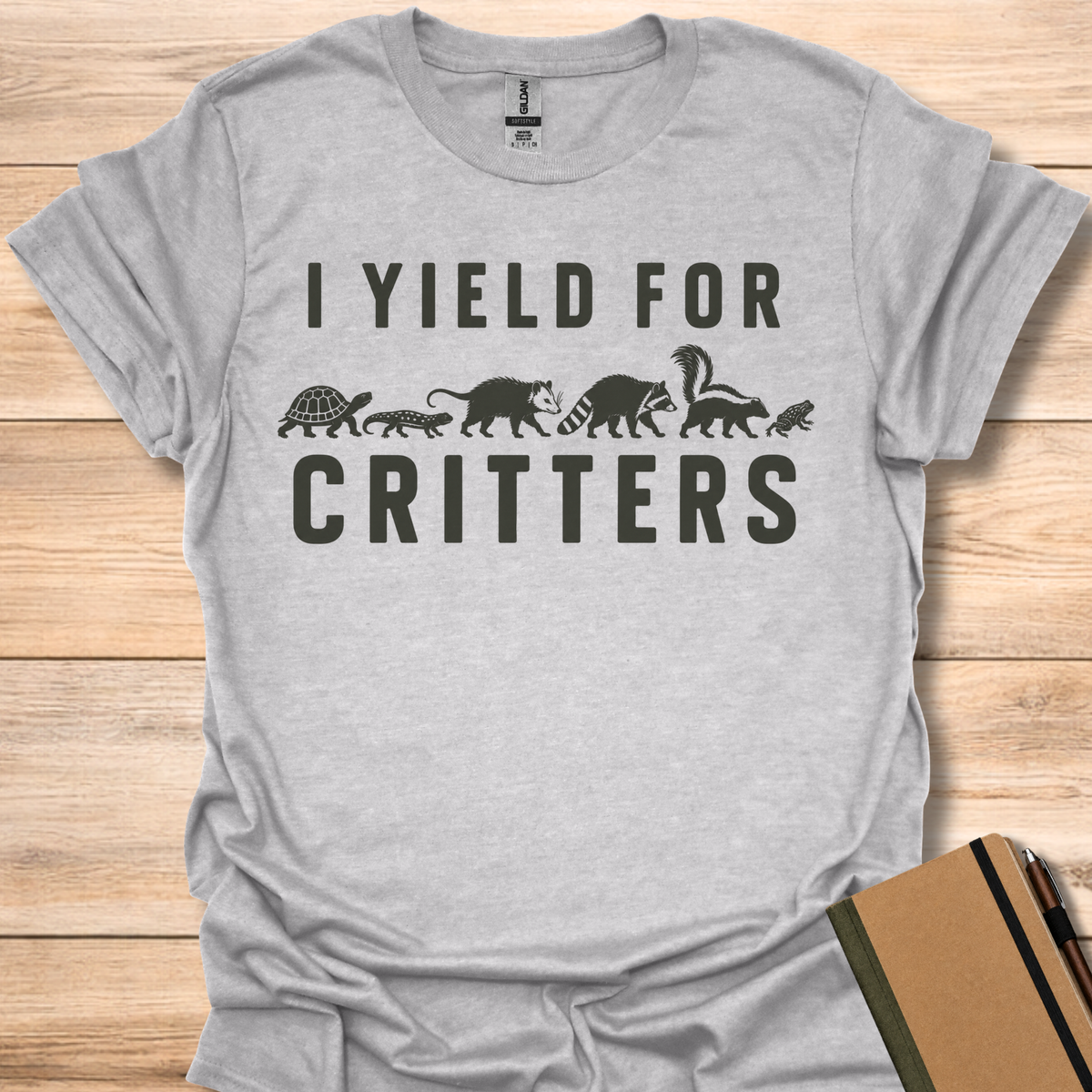 I Yield For Critters - Sport Grey