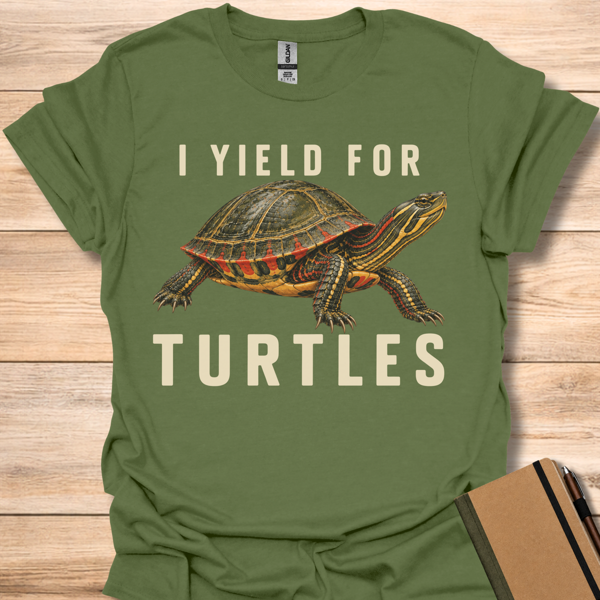 I Yield For Turtles - Military Green