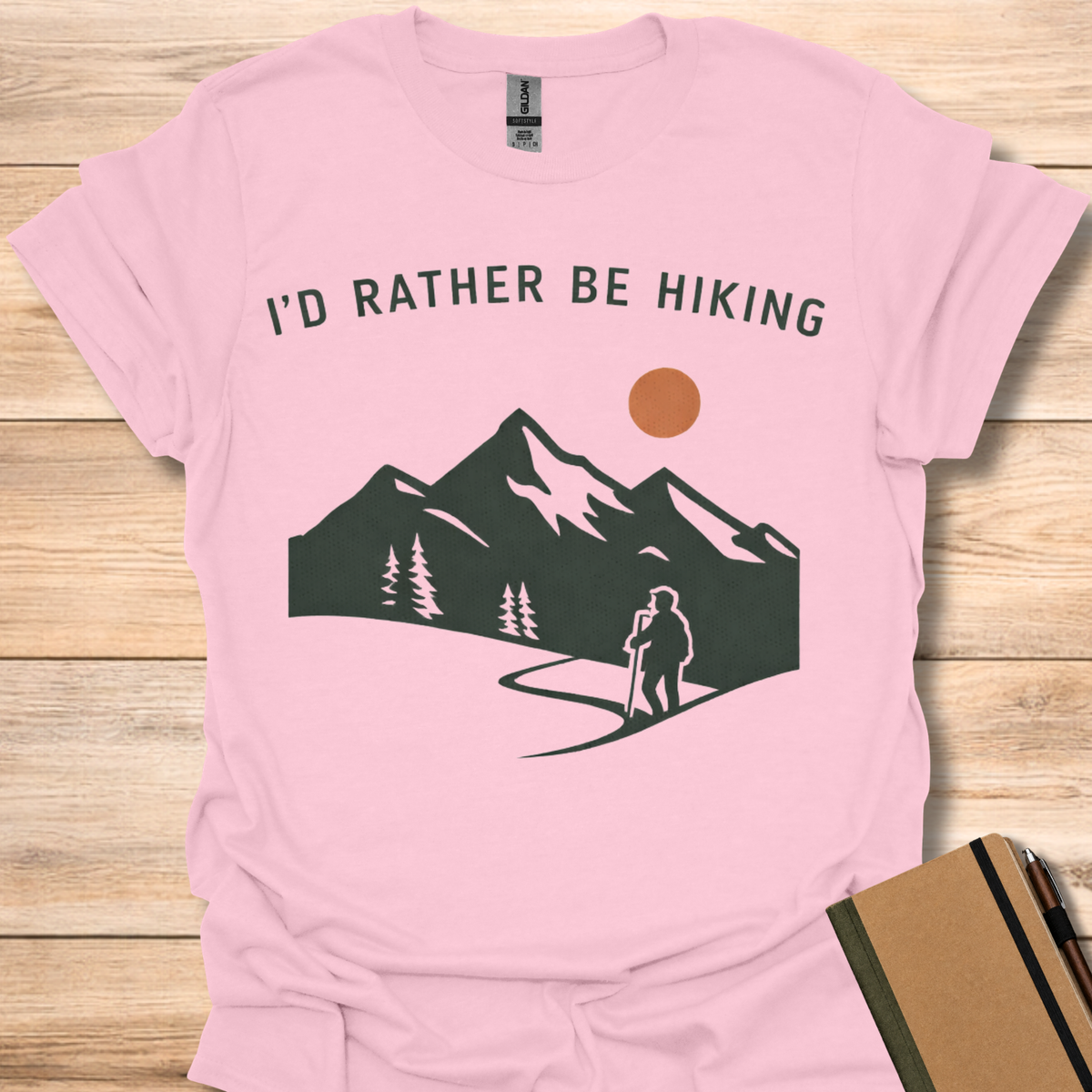 I’d Rather Be Hiking - Light Pink
