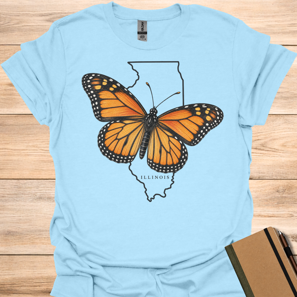 Illinois Monarch - Light Blue