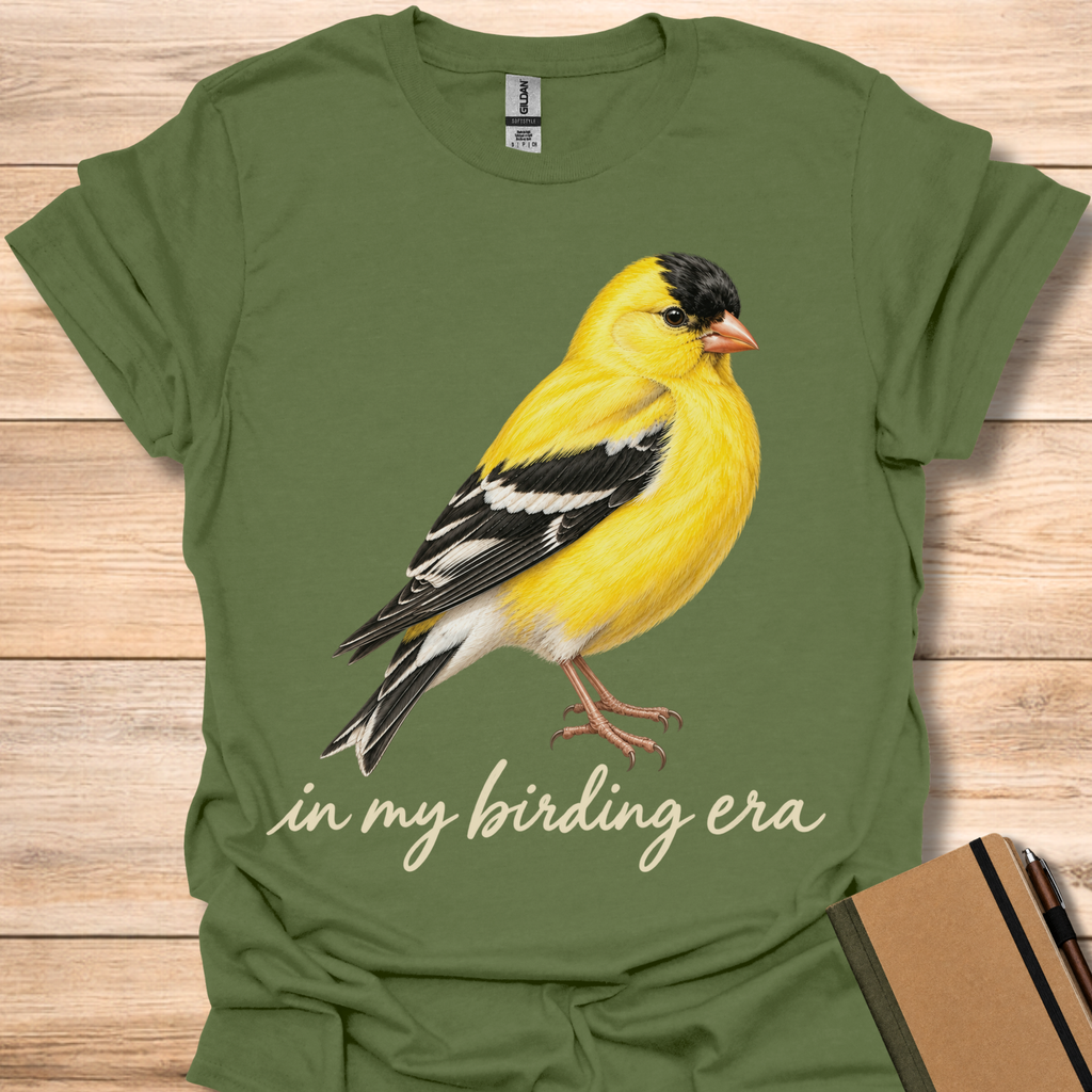 In My Birding Era Goldfinch - Military Green