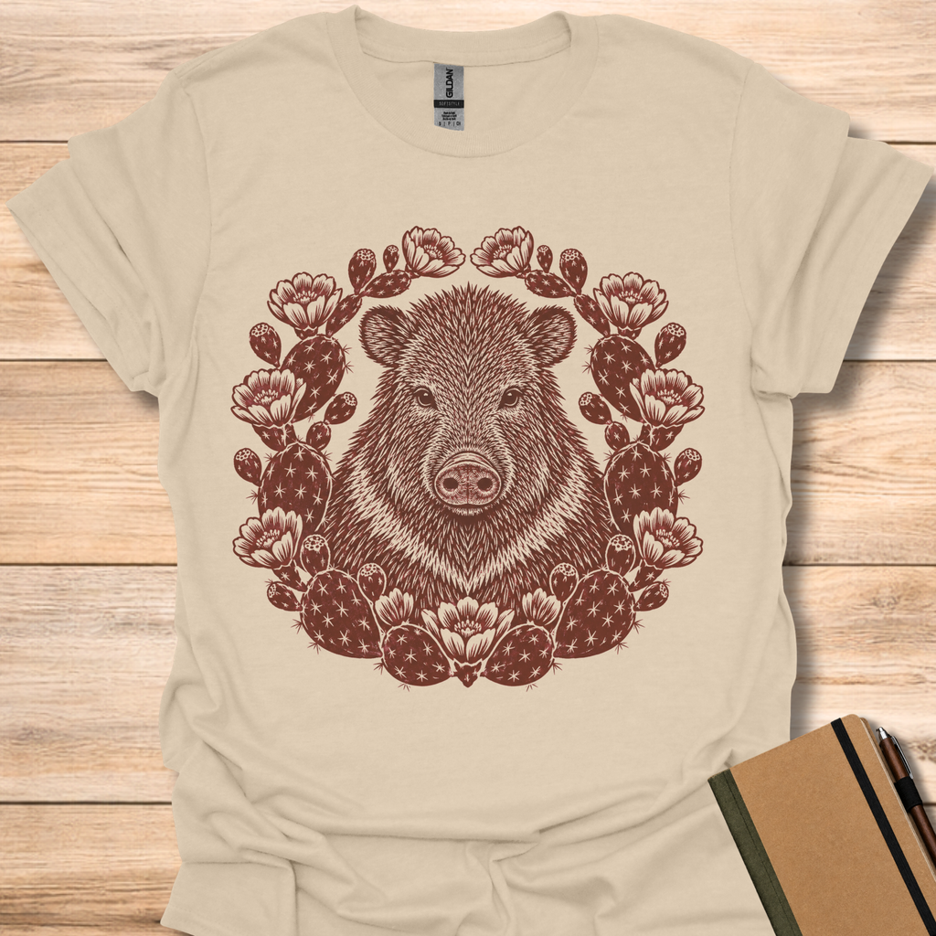 Javelina Block Print - Sand