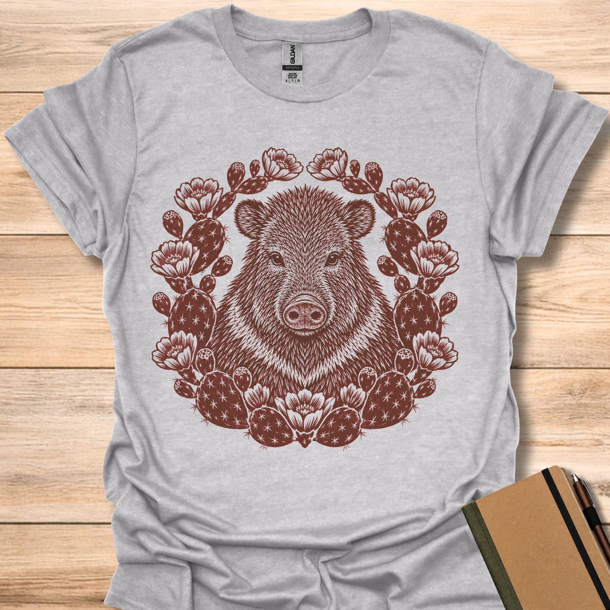 Javelina Block Print - Sport Grey