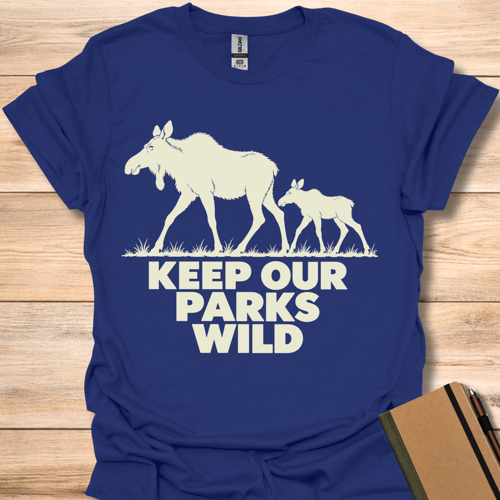 Keep Our Parks Wild Moose - Navy