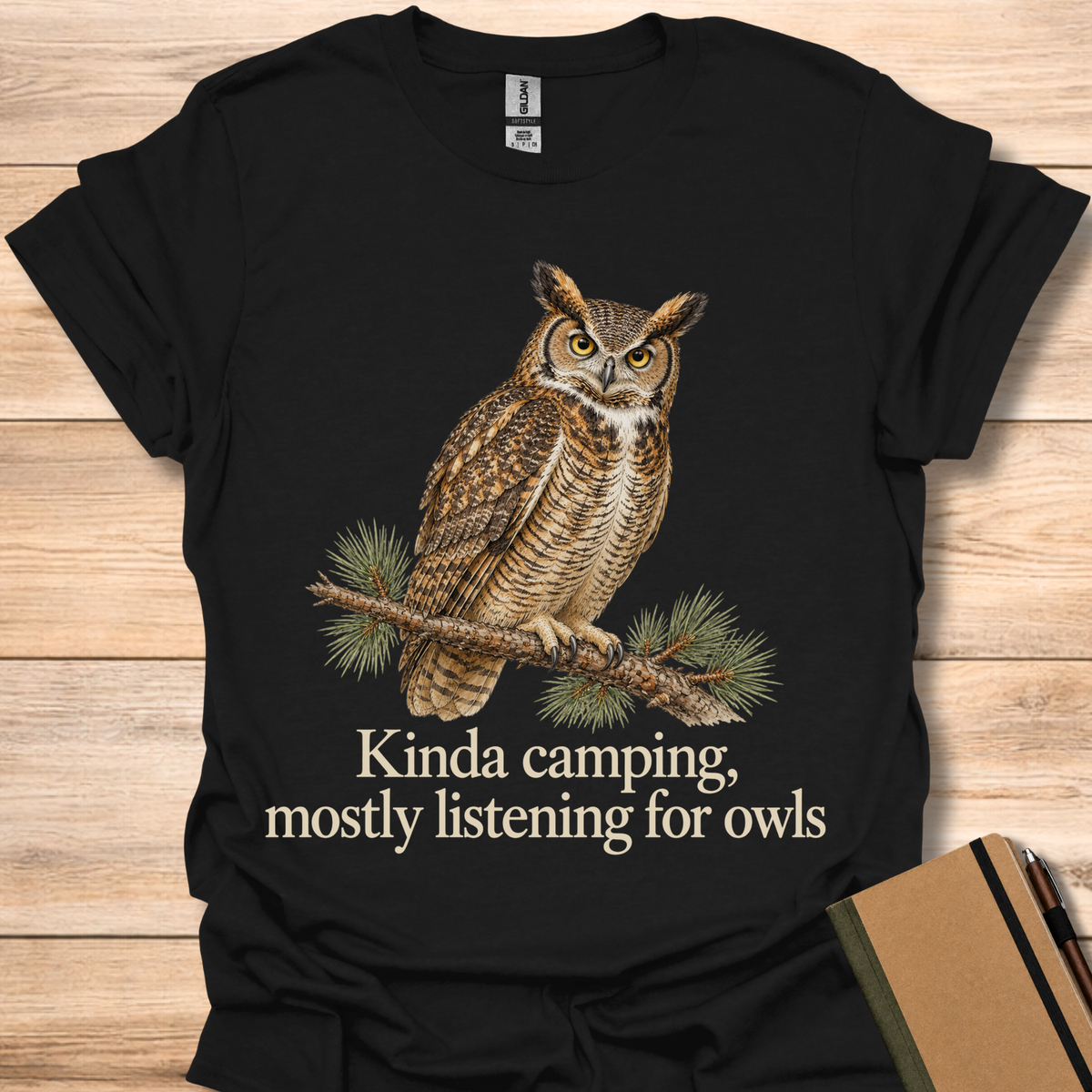 Kinda Camping, Mostly Listening For Owls - Black