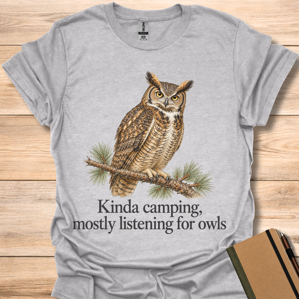 Kinda Camping, Mostly Listening For Owls - Sport Grey