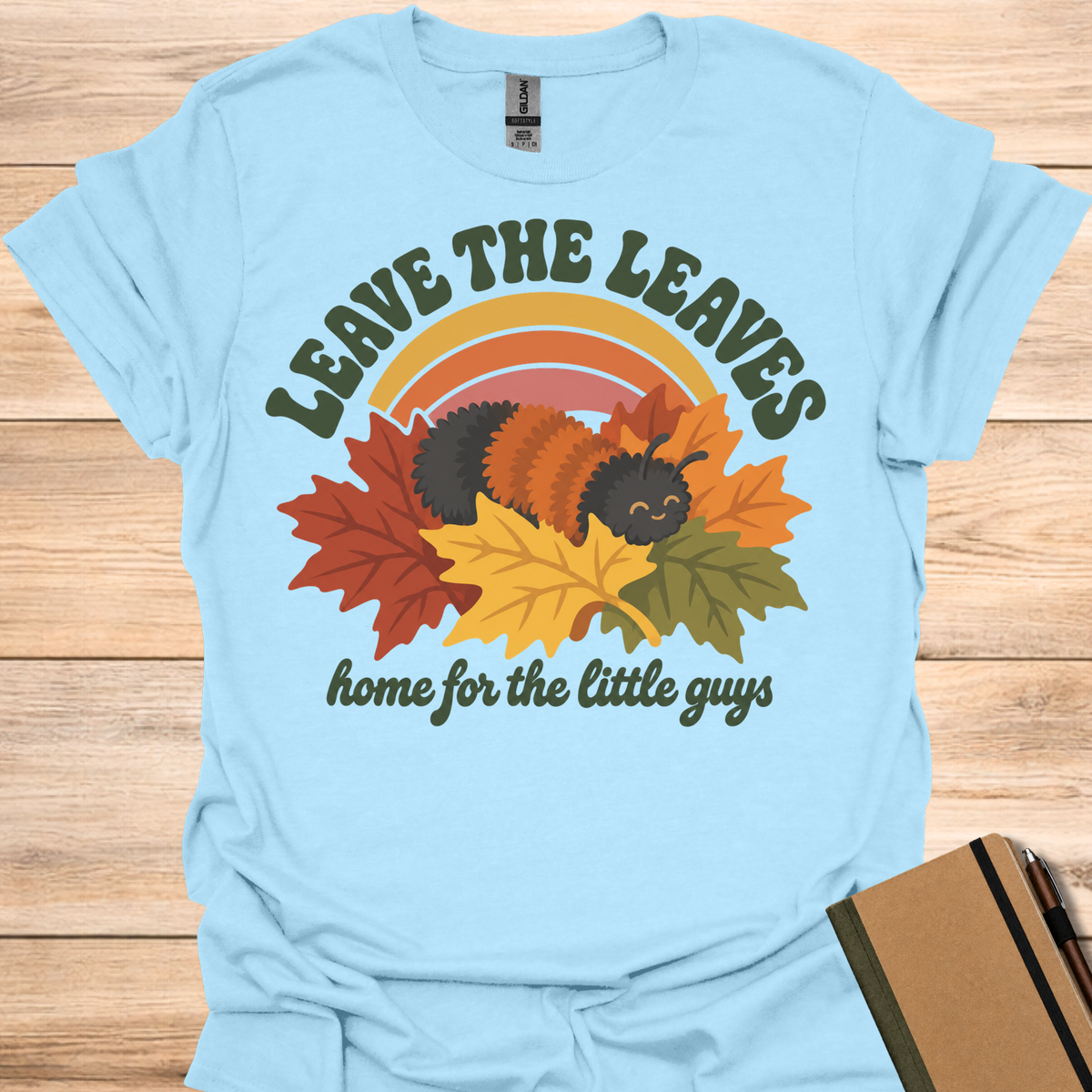 Leave The Leaves Caterpillar - Light Blue
