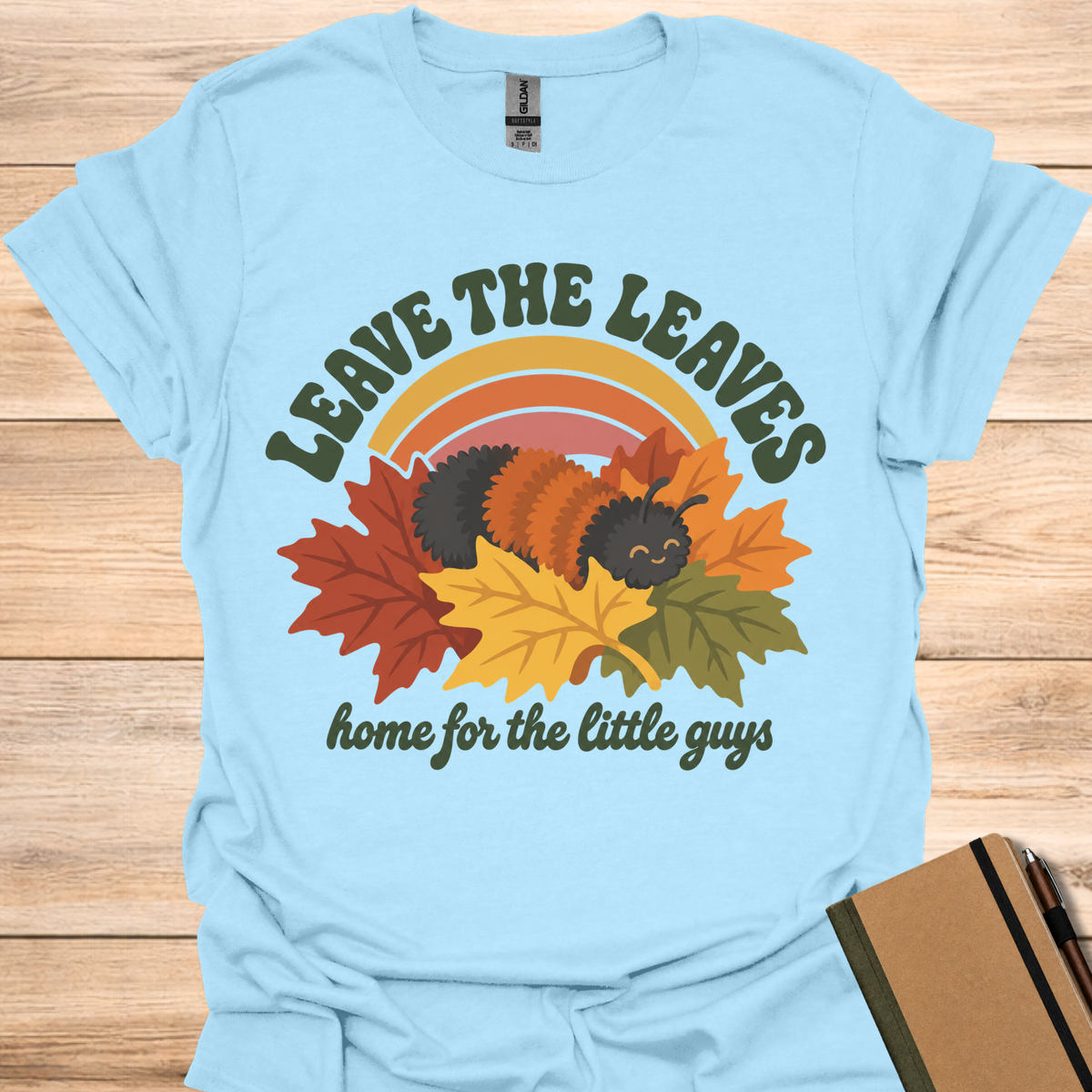 Leave The Leaves Caterpillar - Light Blue