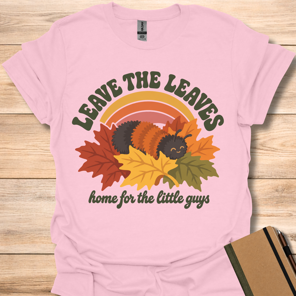 Leave The Leaves Caterpillar - Light Pink