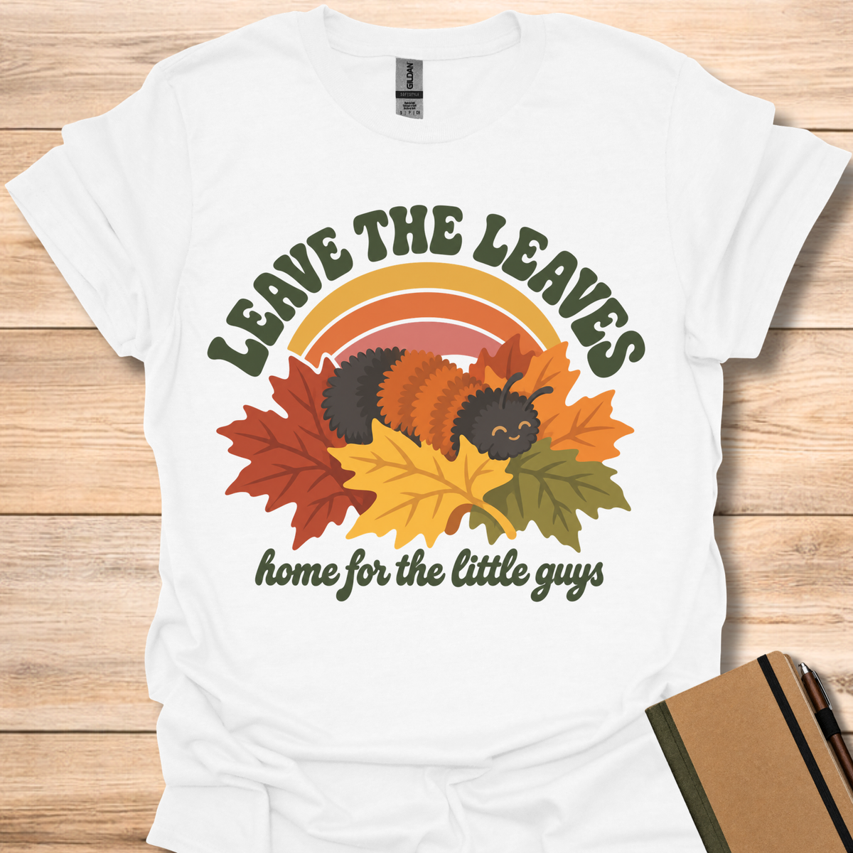 Leave The Leaves Caterpillar - White