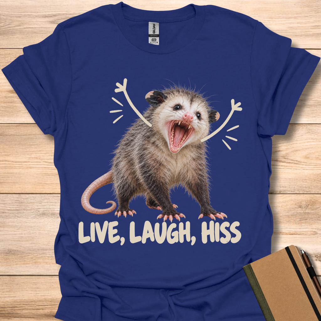 Live, Laugh, Hiss Opossum - Navy