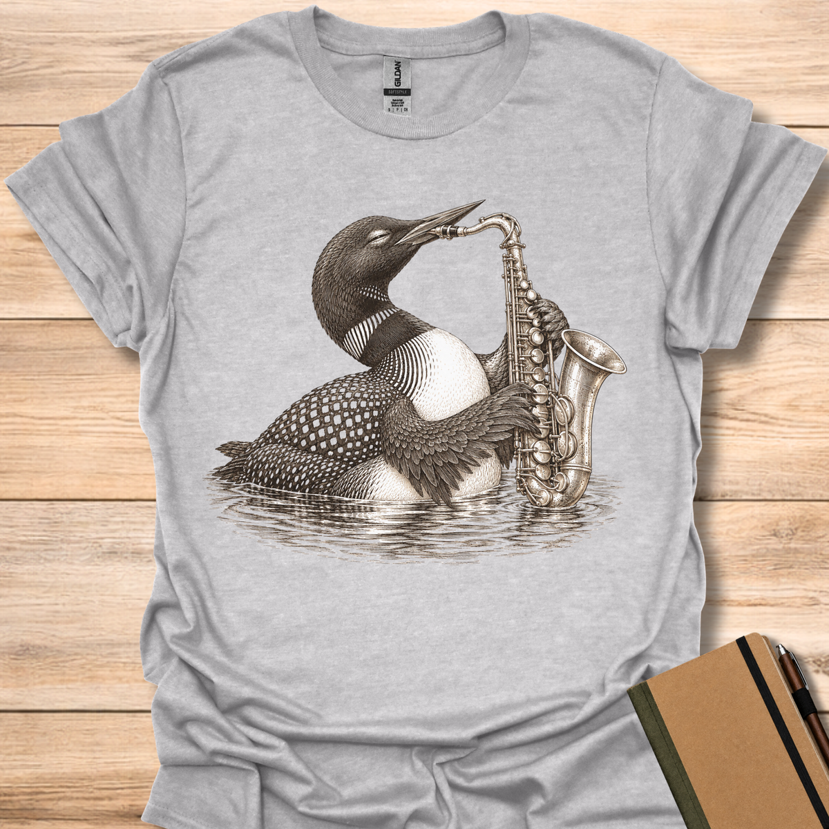 Loon On Saxophone - Sport Grey