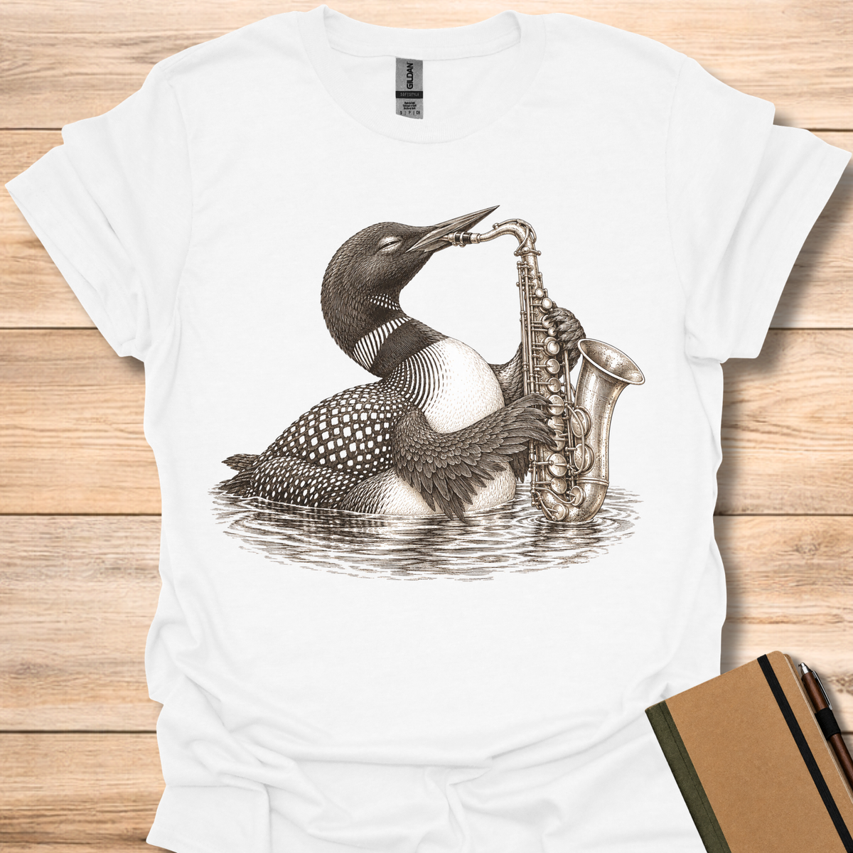 Loon On Saxophone - White