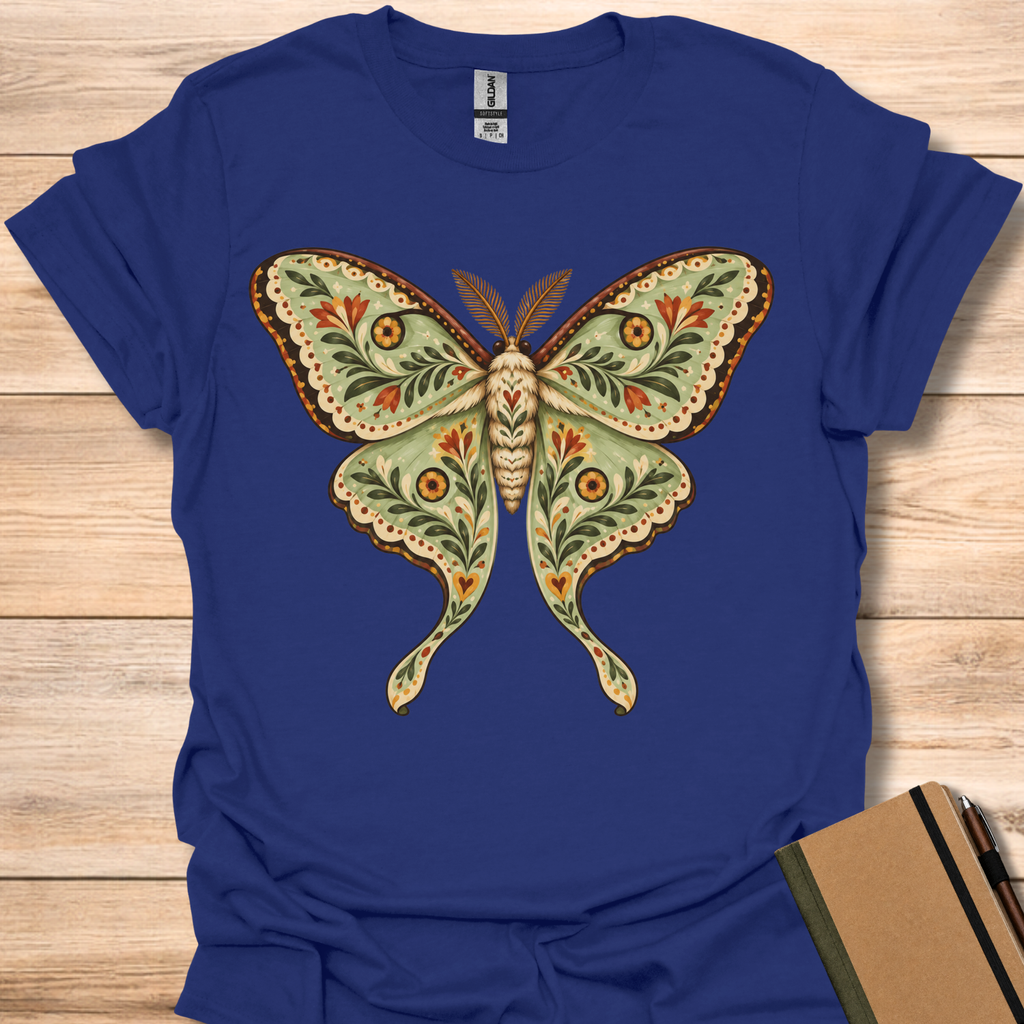 Luna Moth Folk Art - Navy