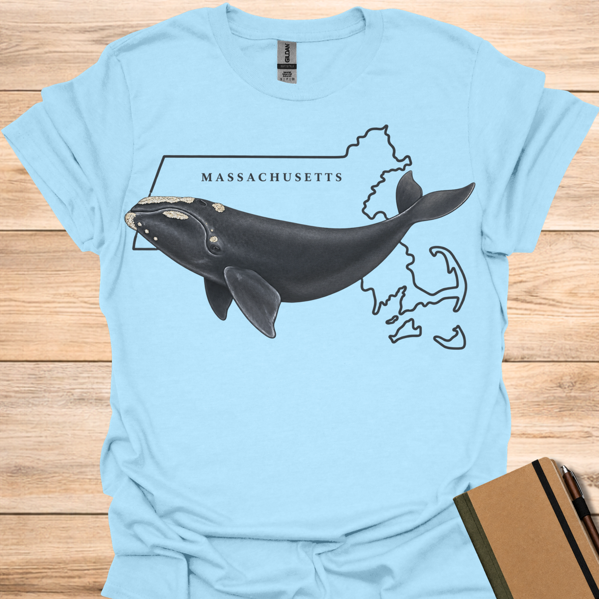 Massachusetts Right Whale - Light Blue