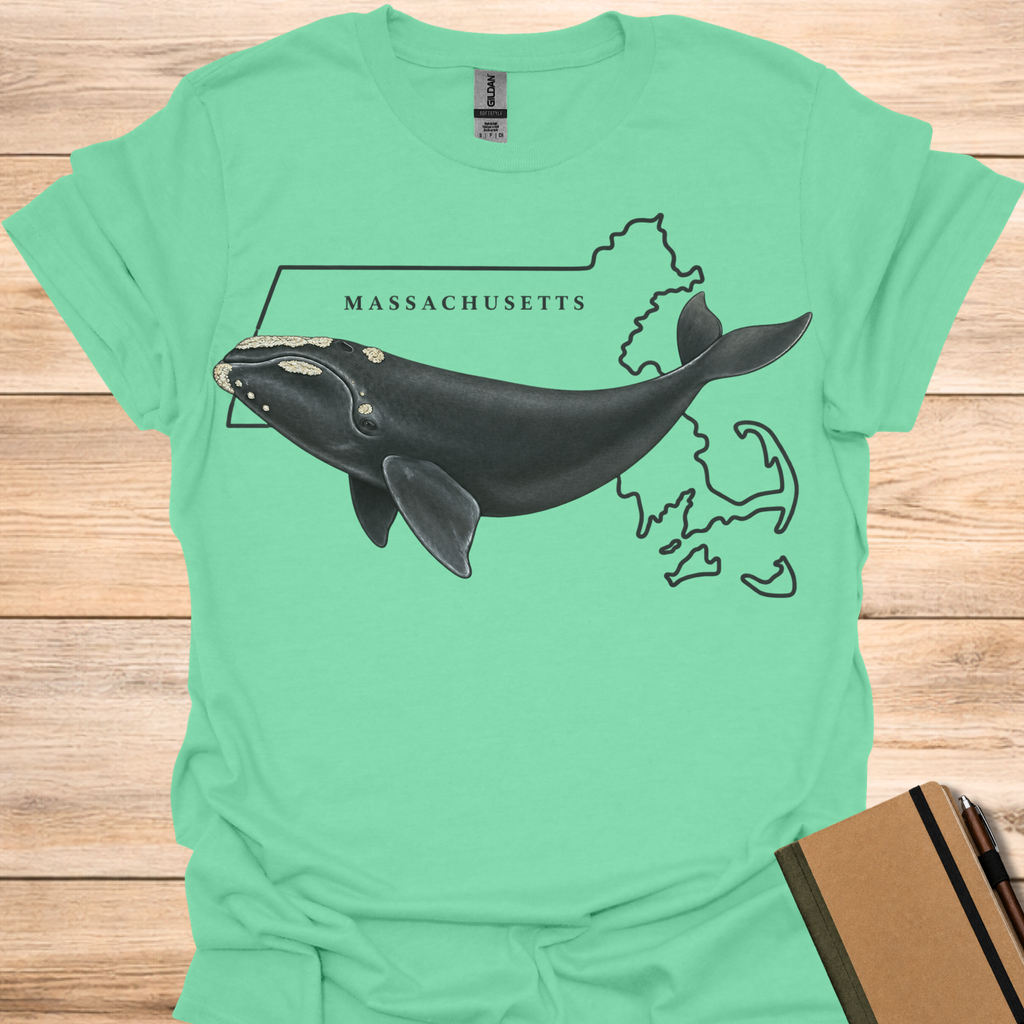 Massachusetts Right Whale - Mint Green
