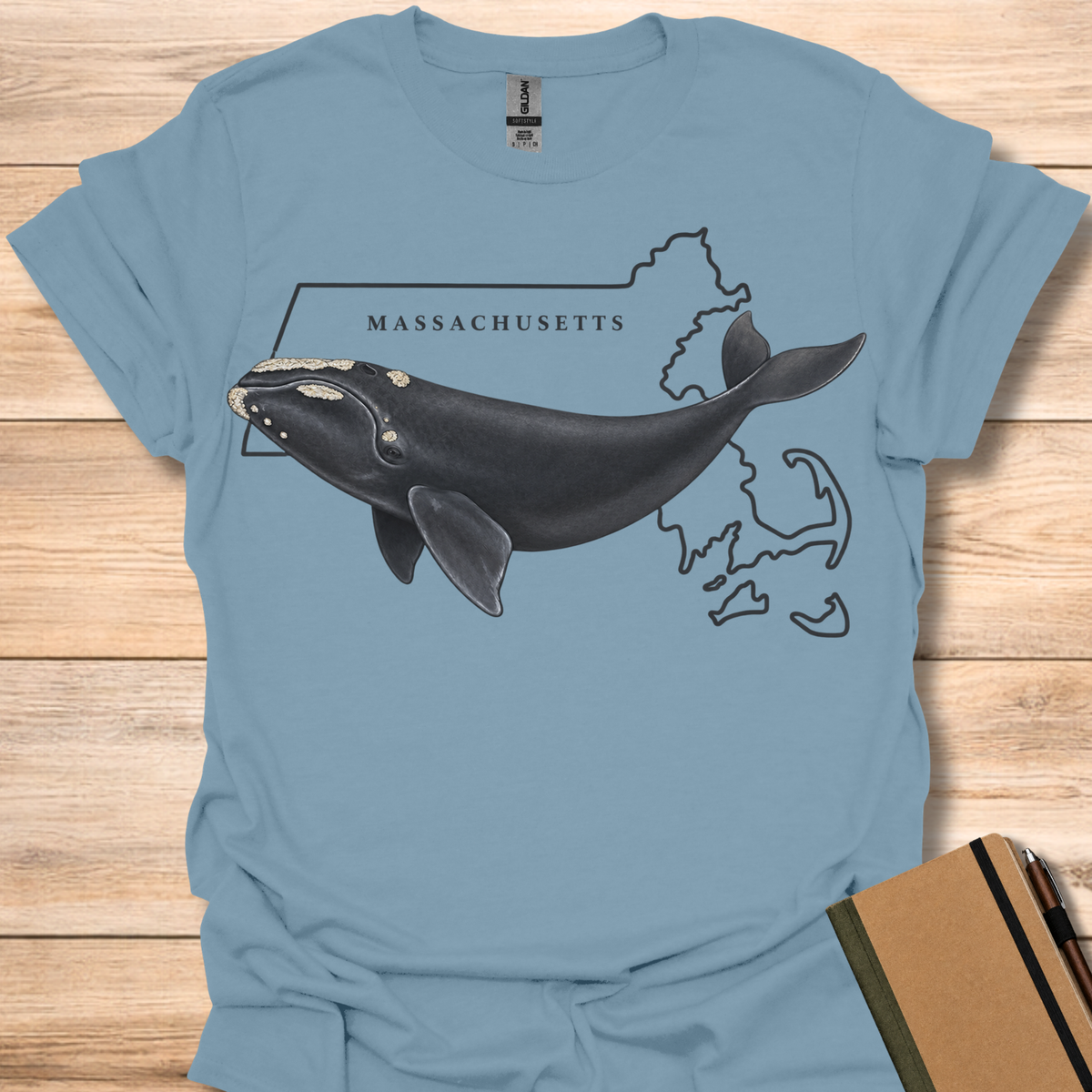 Massachusetts Right Whale - Stone Blue