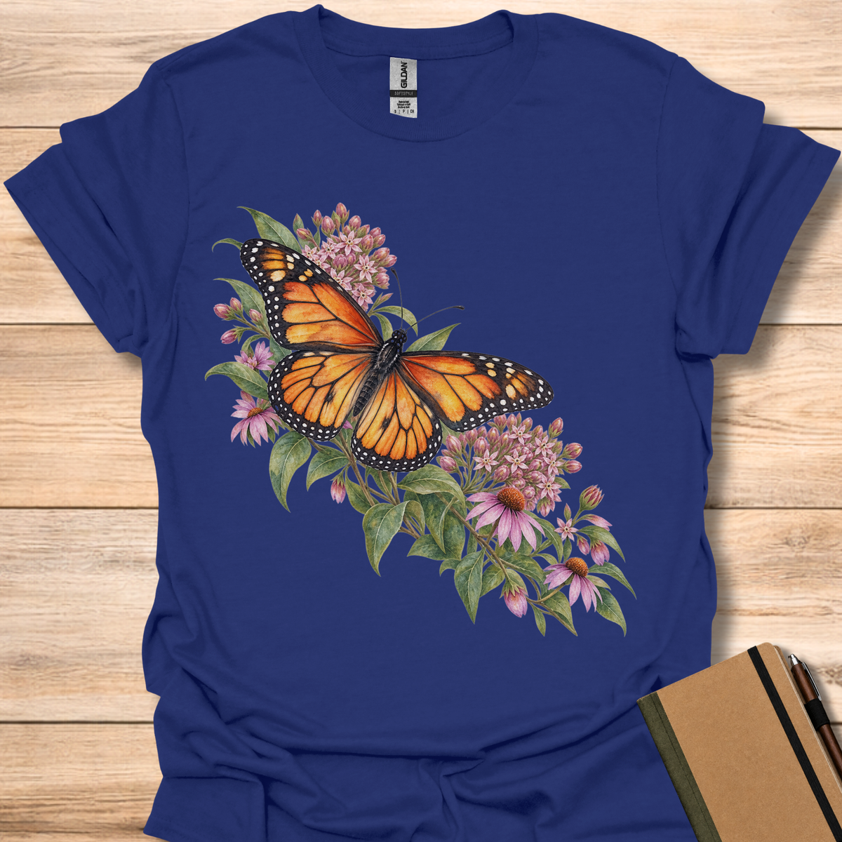Monarch Watercolor - Navy