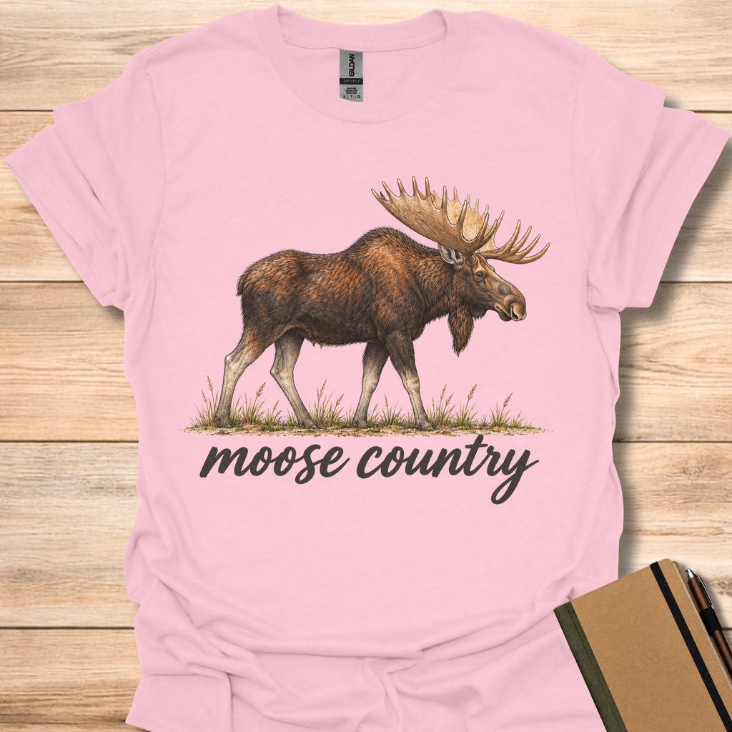 Moose Country - Light Pink