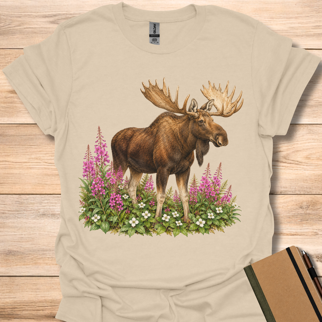 Moose In Fireweed - Sand
