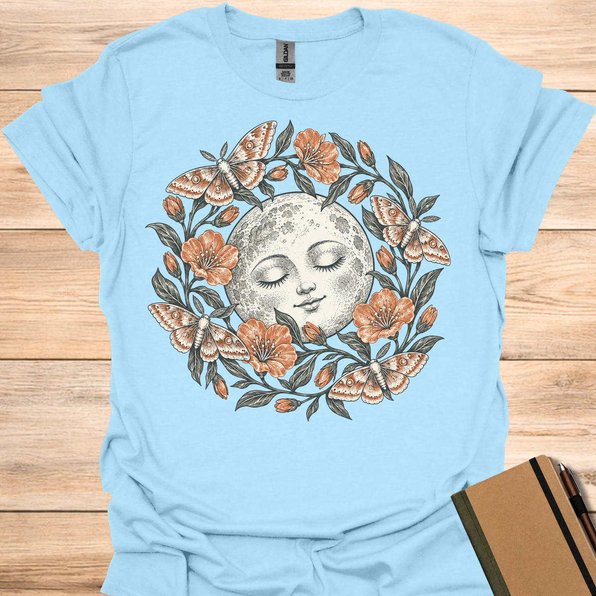 Moth Moon - Light Blue