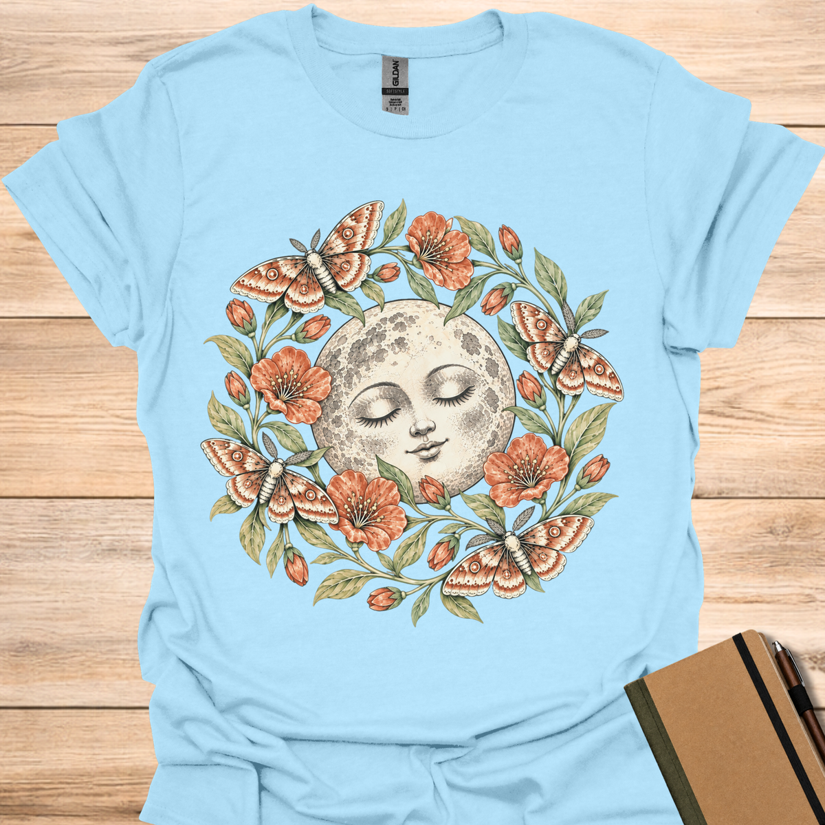 Moth Moon - Light Blue