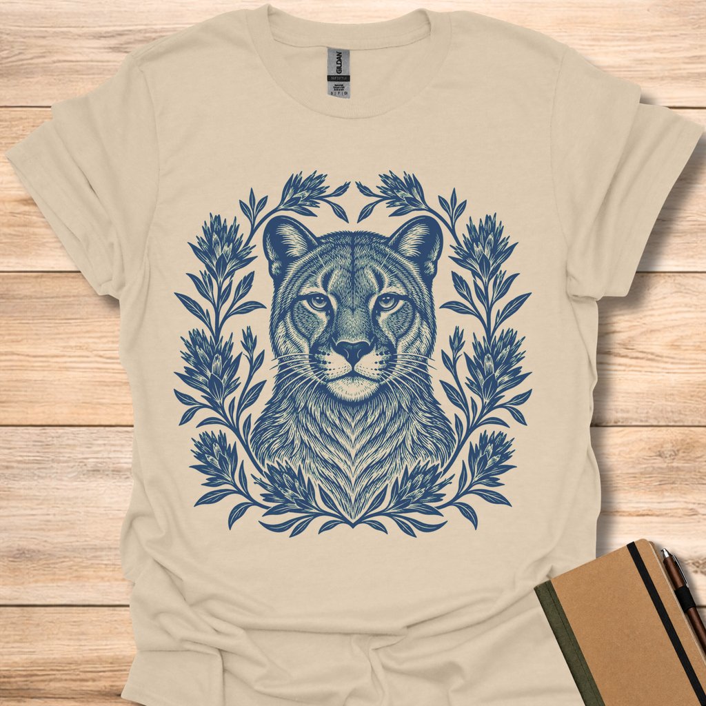 Mountain Lion Block Print - Sand
