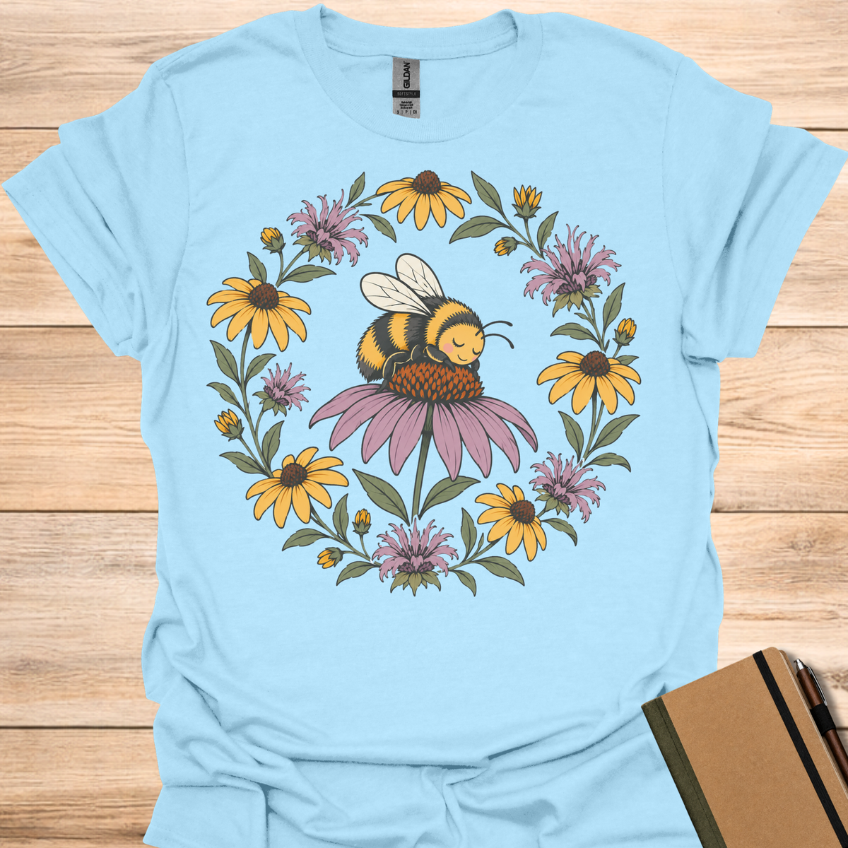 Napping Bumblebee - Light Blue