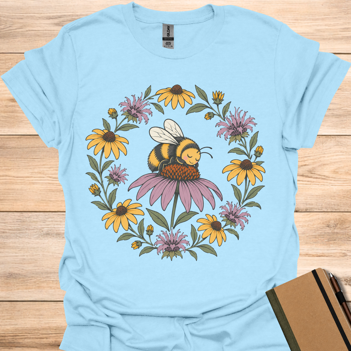 Napping Bumblebee - Light Blue