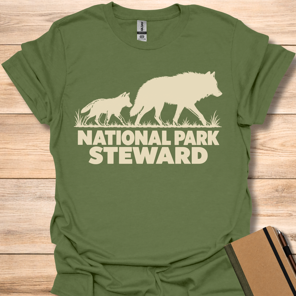 National Park Steward Wolf - Military Green