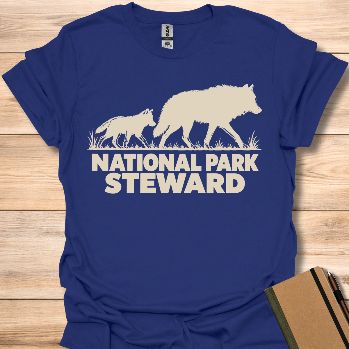 National Park Steward Wolf - Navy