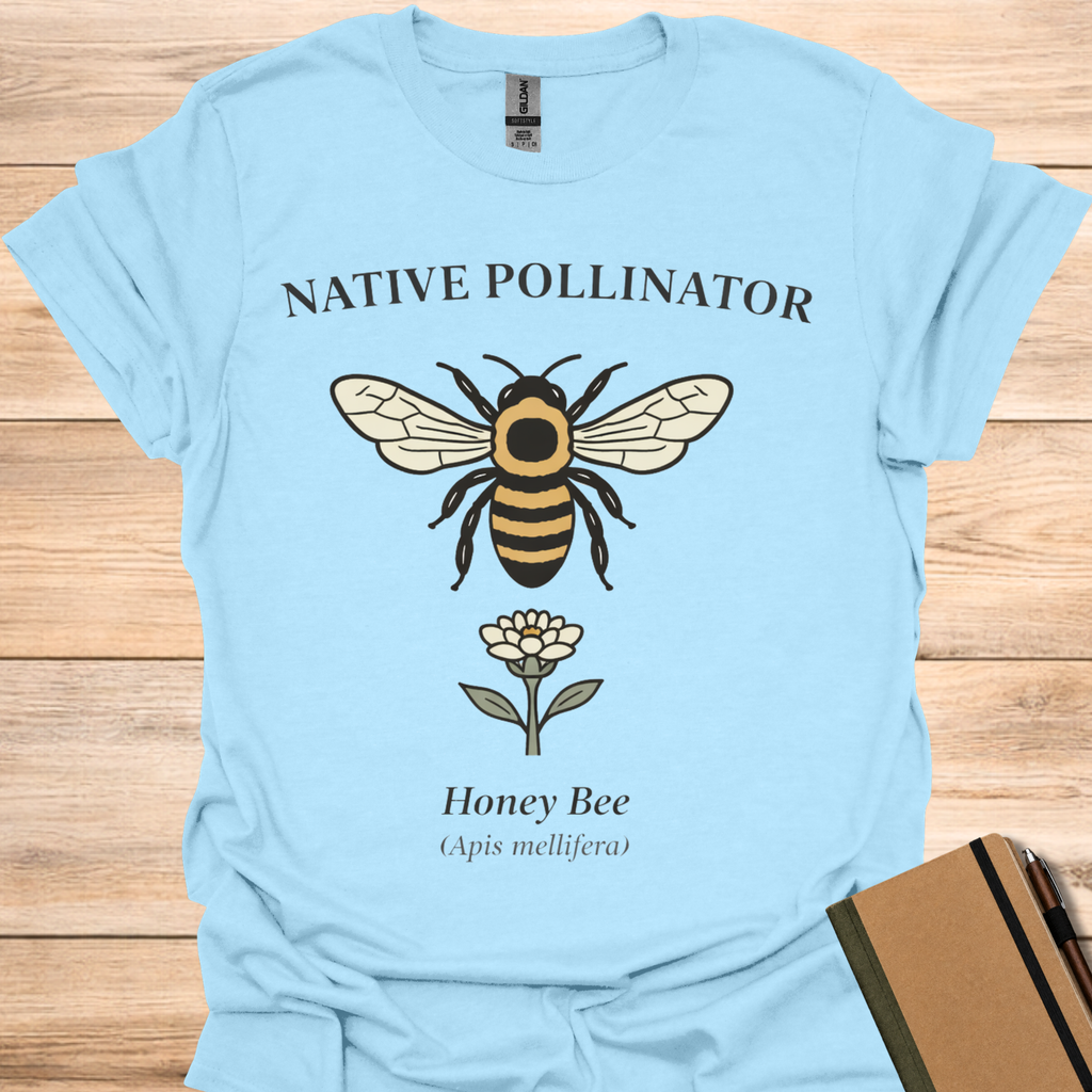 Native Pollinator Honey Bee - Light Blue