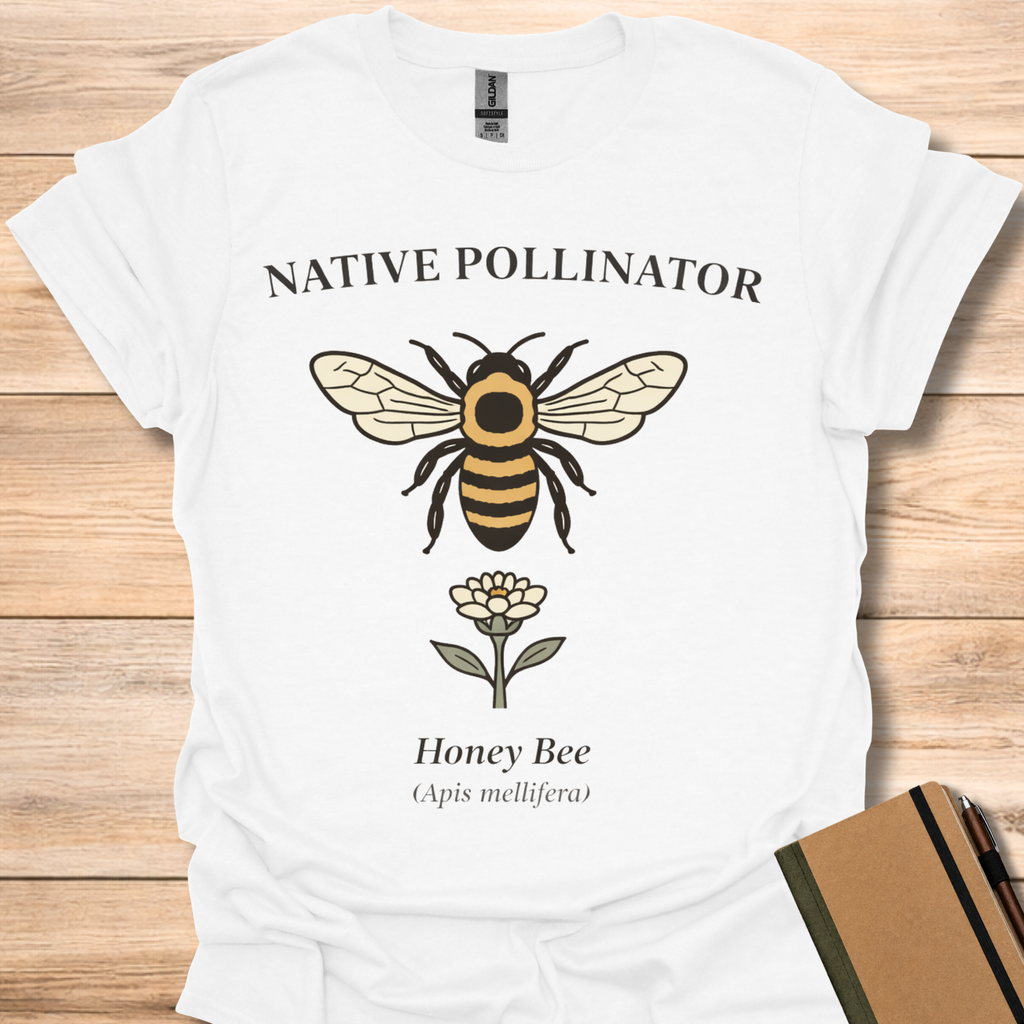 Native Pollinator Honey Bee - White