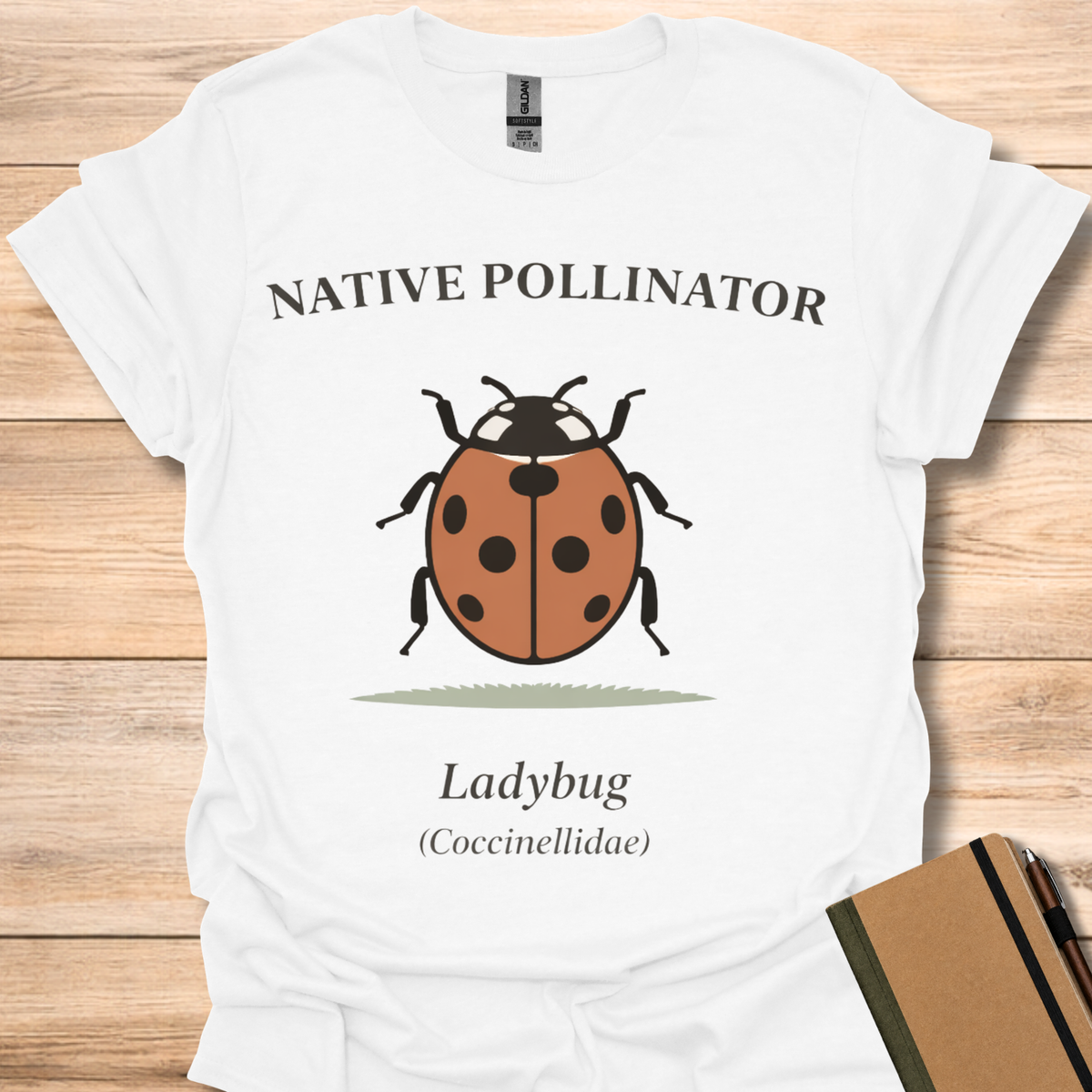 Native Pollinator Ladybug - White