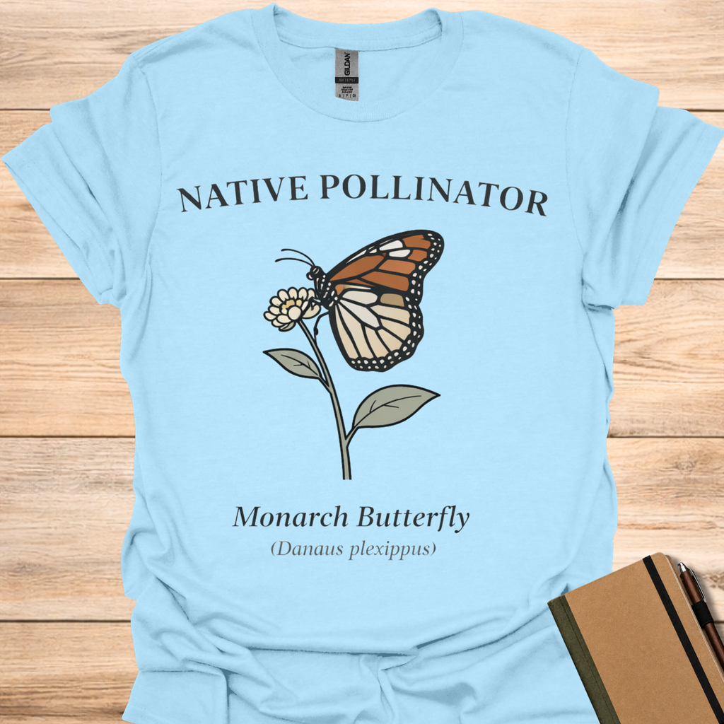 Native Pollinator Monarch Butterfly - Light Blue