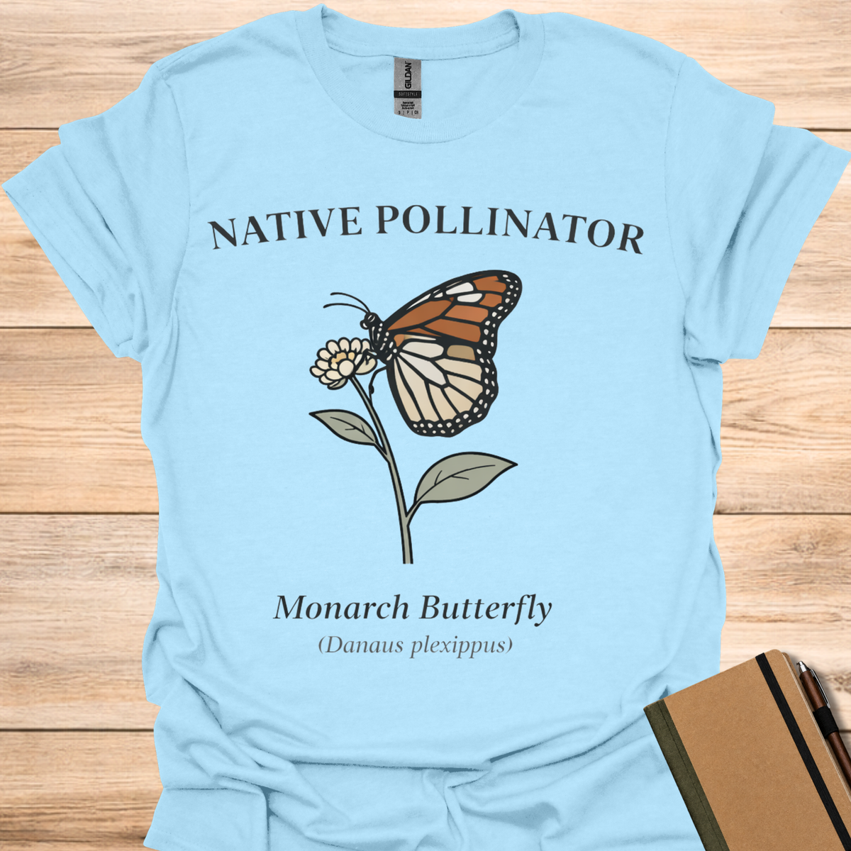 Native Pollinator Monarch Butterfly - Light Blue