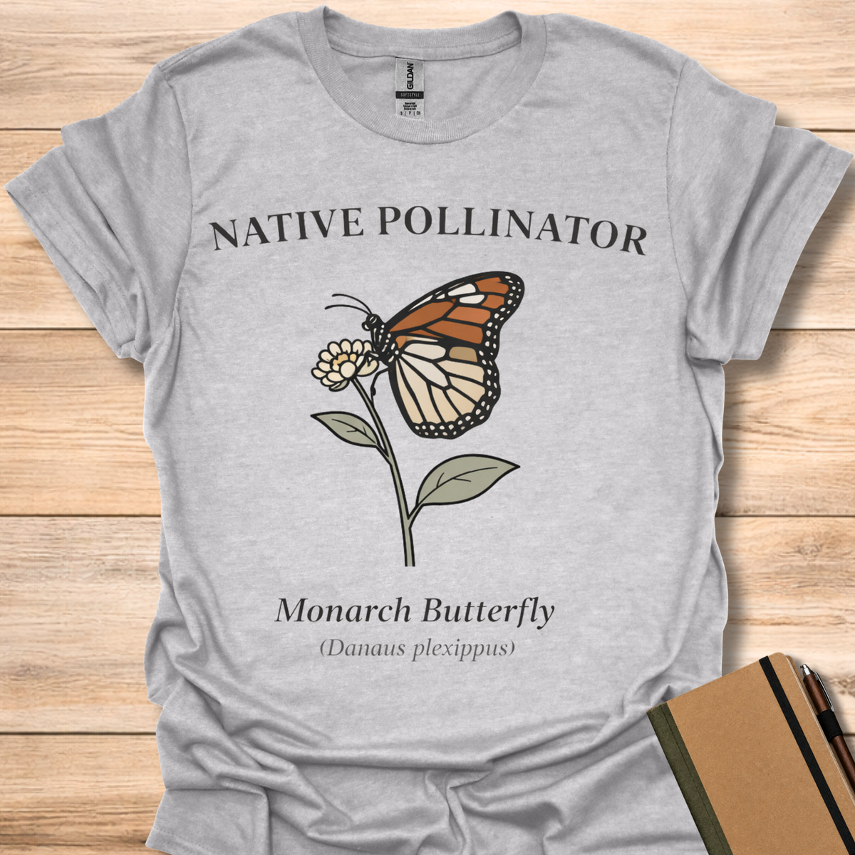 Native Pollinator Monarch Butterfly - Sport Grey